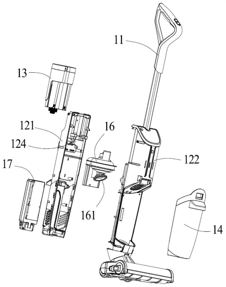 Floor cleaning machine water level alarm control method and system