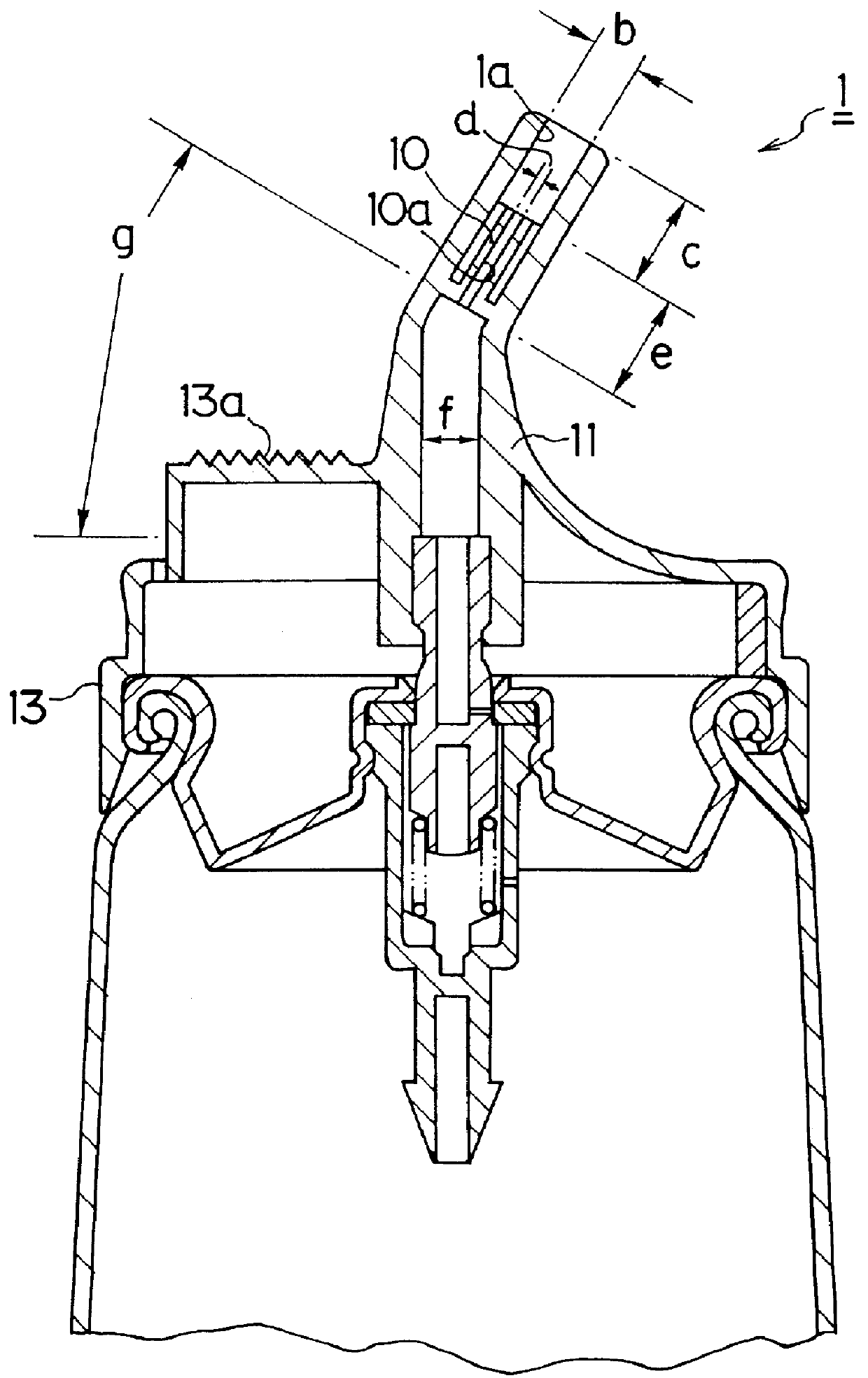 Spouting structure for aerosol vessels