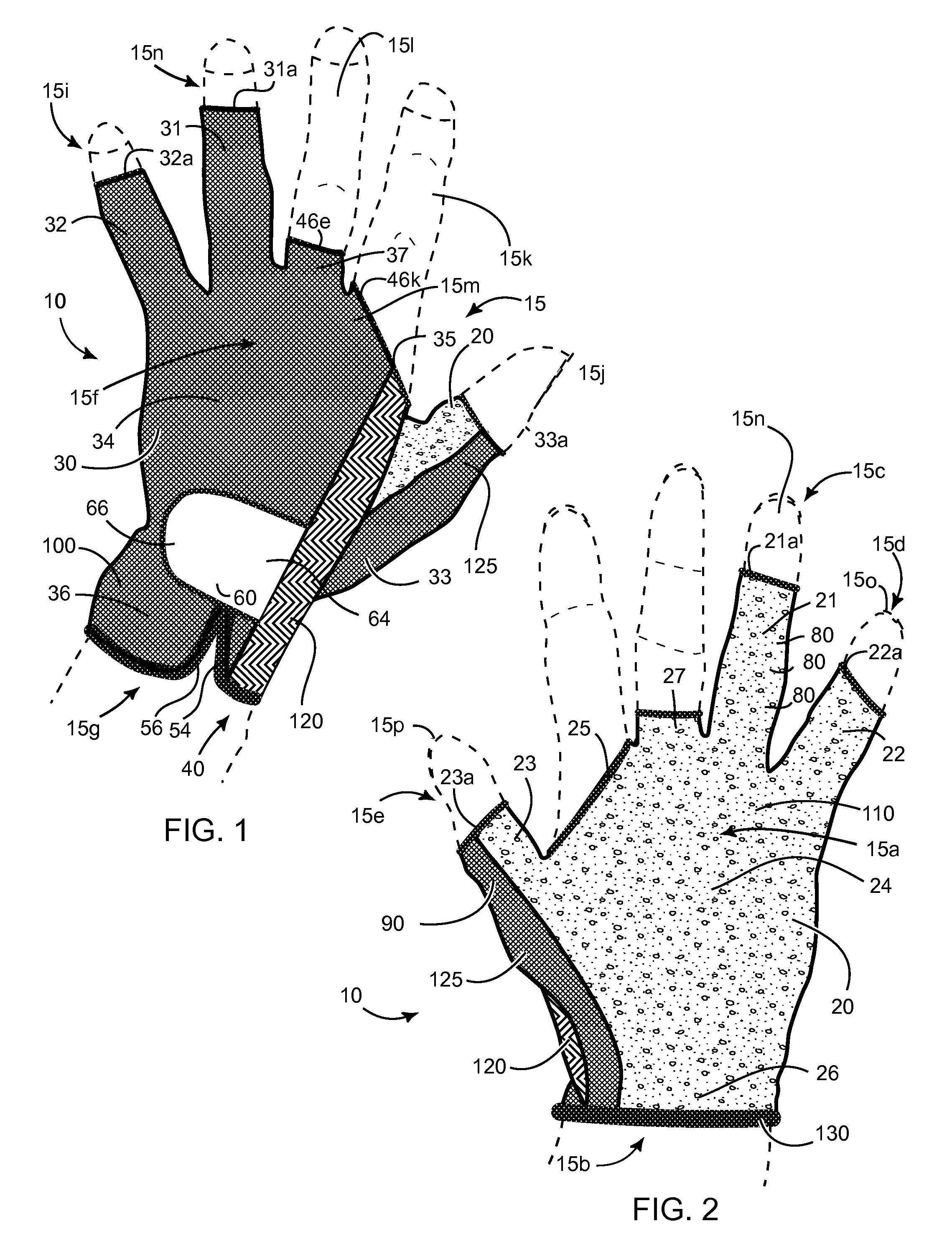 Tri-finger sports glove