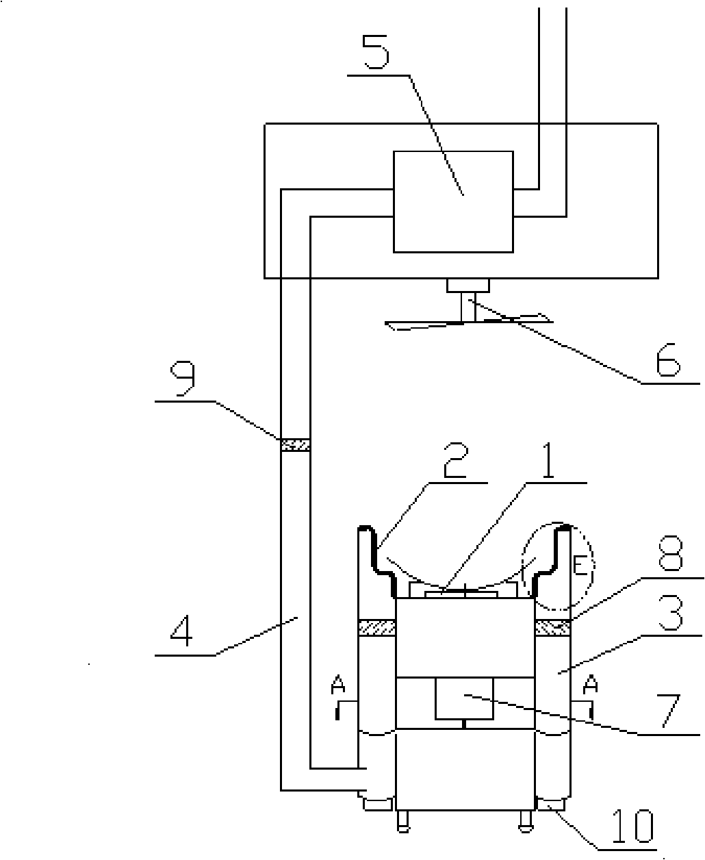 Method for manufacturing down draft type cooking fume exhauster and down draft type cooking fume exhauster