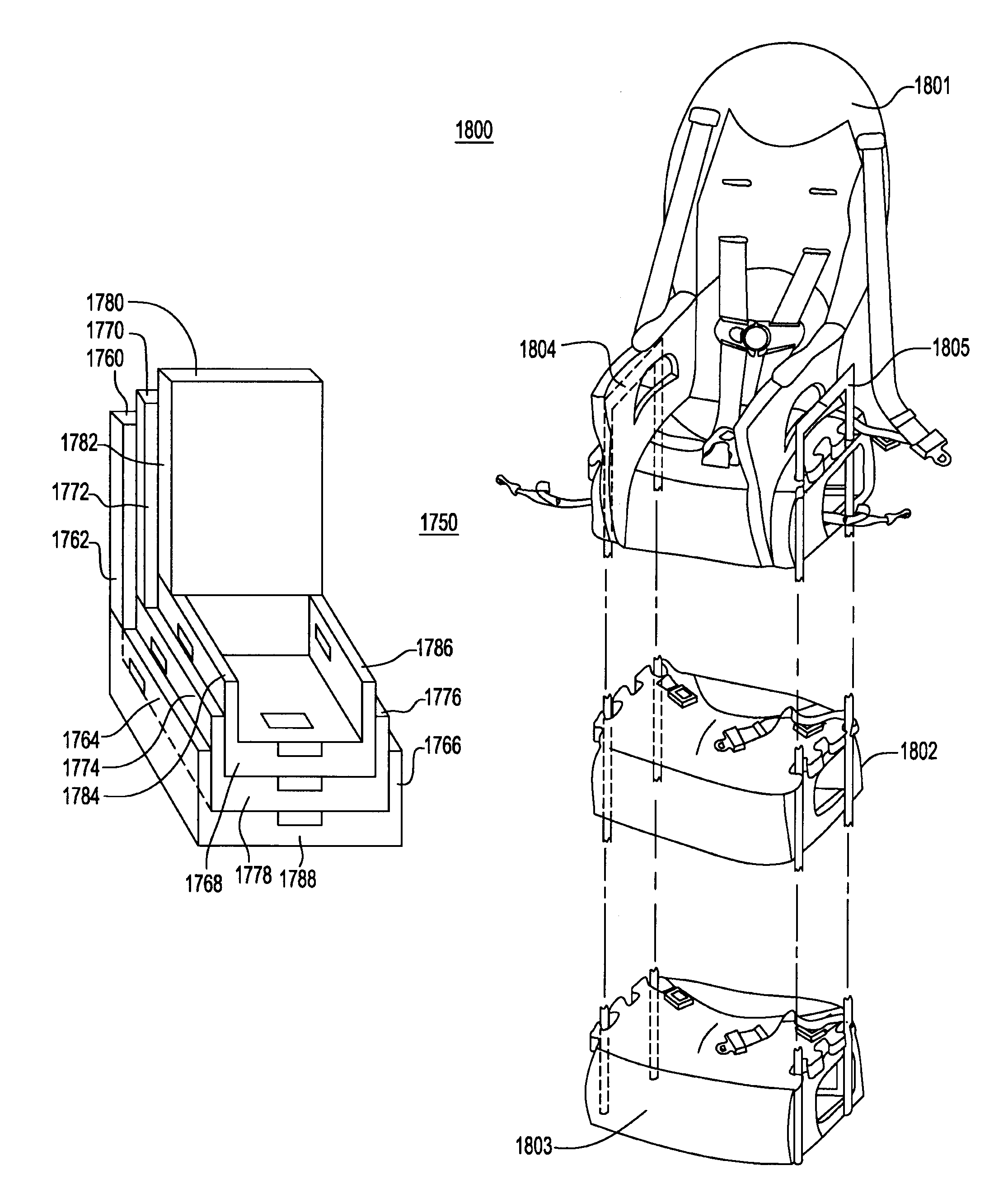 Single, multiple and integrated car seat systems