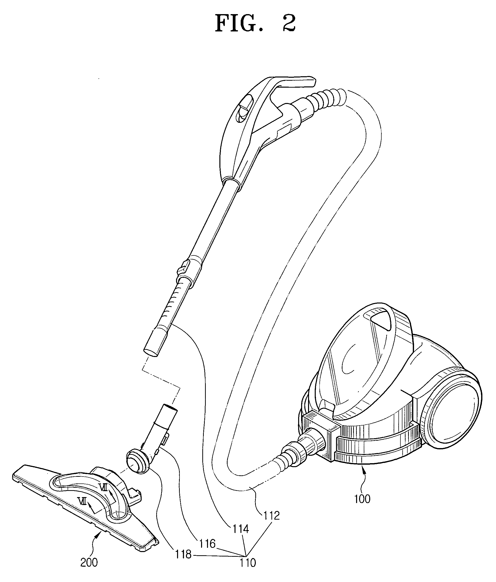 Suction port assembly and a vacuum cleaner having the same