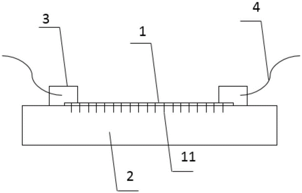 Metallic film flexible strain sensor and preparation method therefor