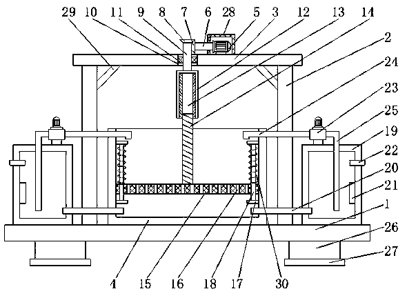 Cooling tank for rubber production