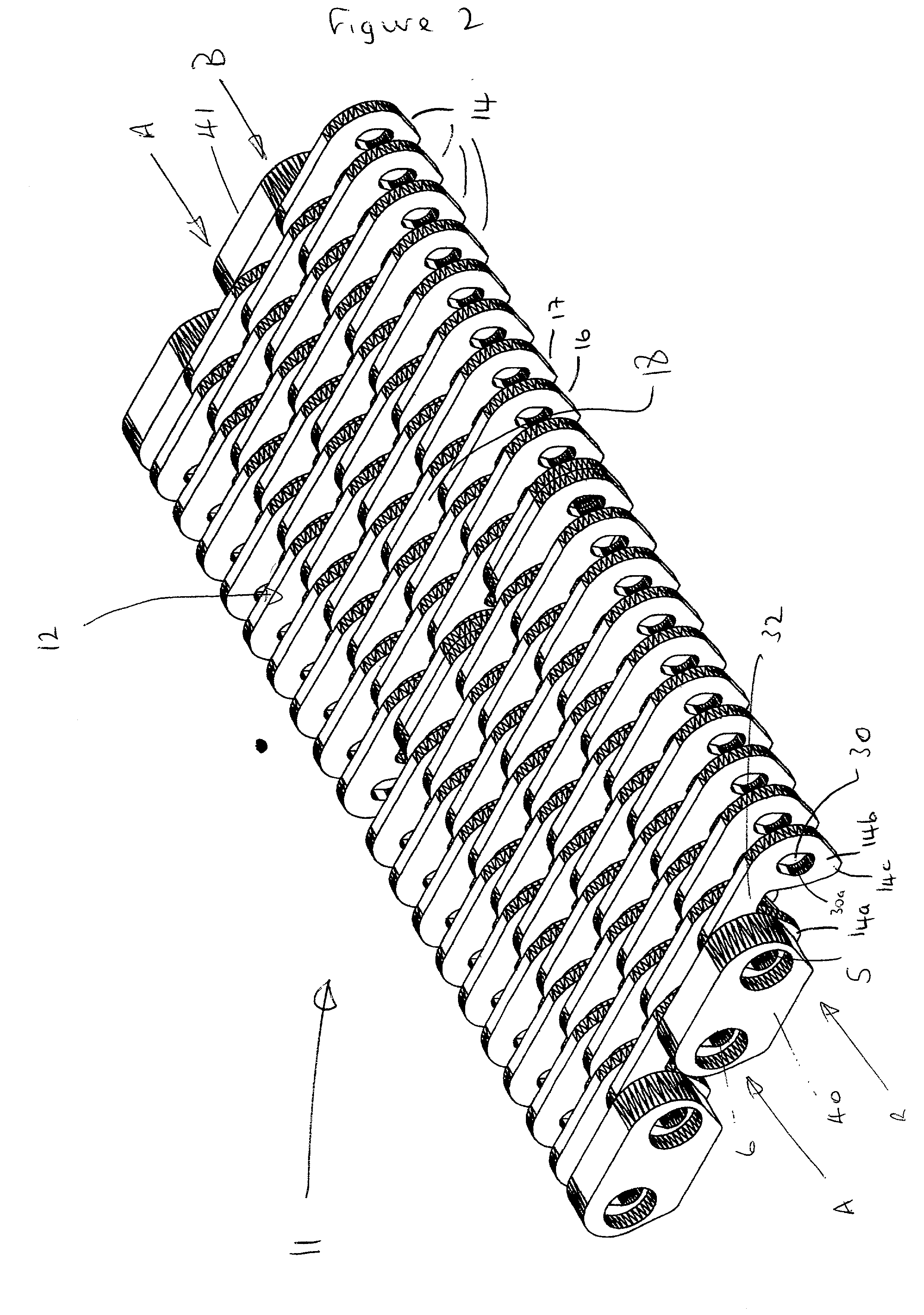 Enclosure member, and multi-link conveyor chain