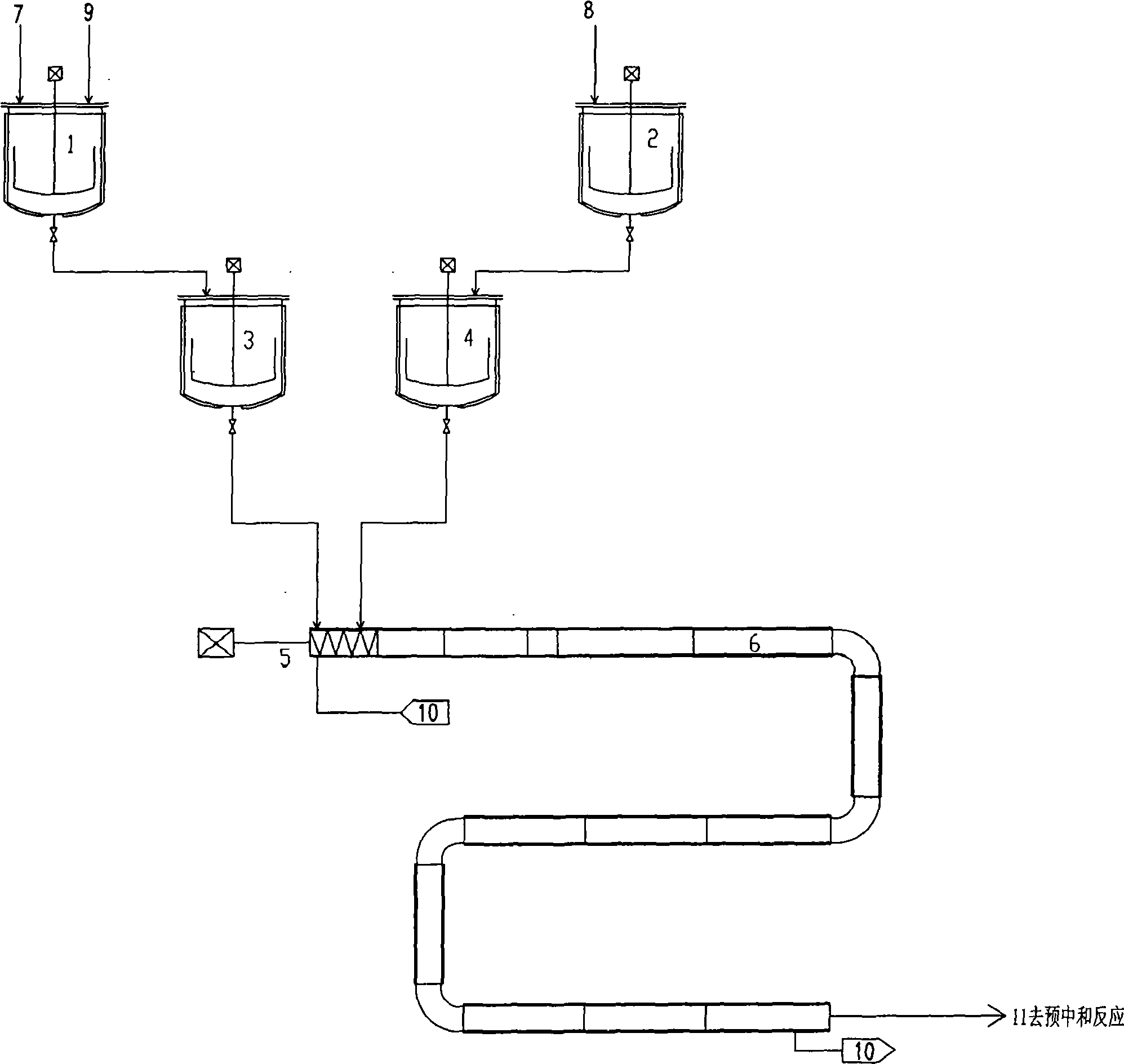 Method for polymerizing polymerized continuous solution of aromatic polyamide