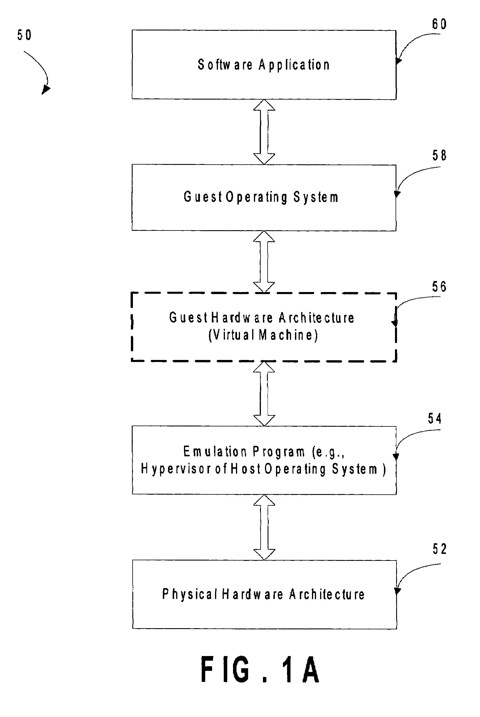 Virtual operating system device communication relying on memory access violations