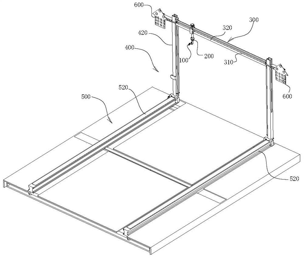 Gantry type calibration frame and calibration method applied to intelligent networked vehicle sensor