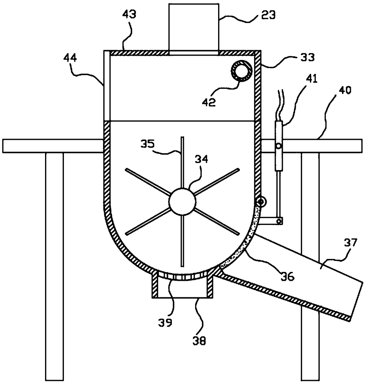 Konjac batch cleaning device