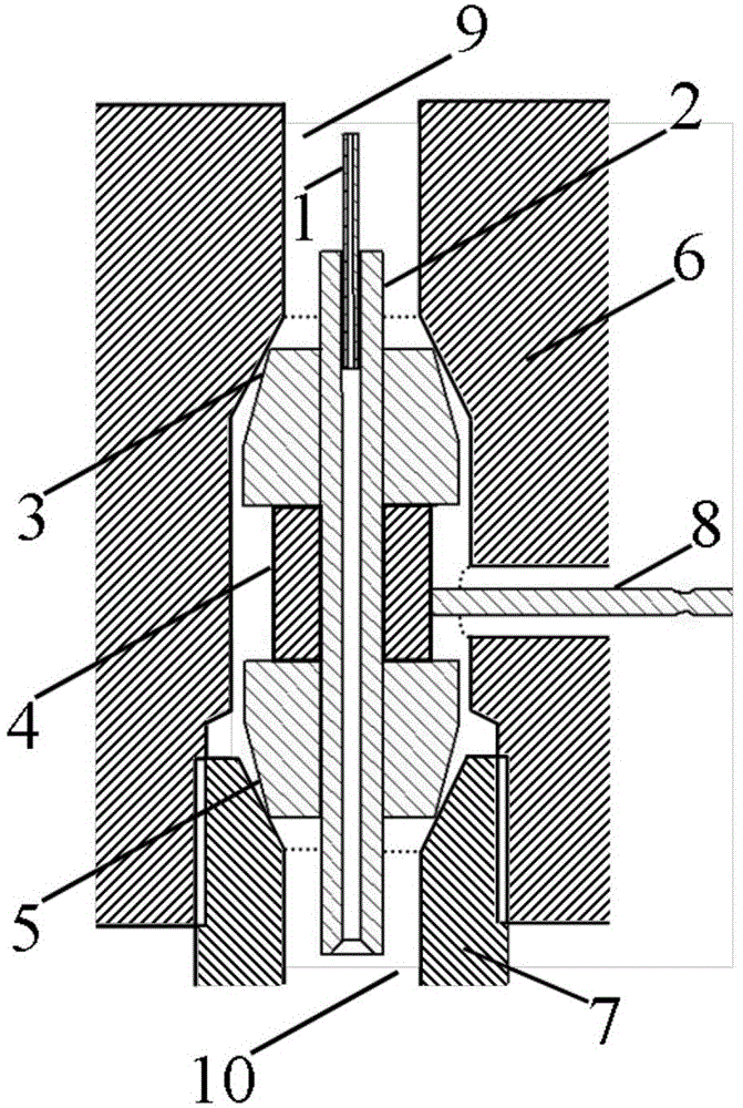 Nozzle assembly for micro-size hydrogen flame ionization detector