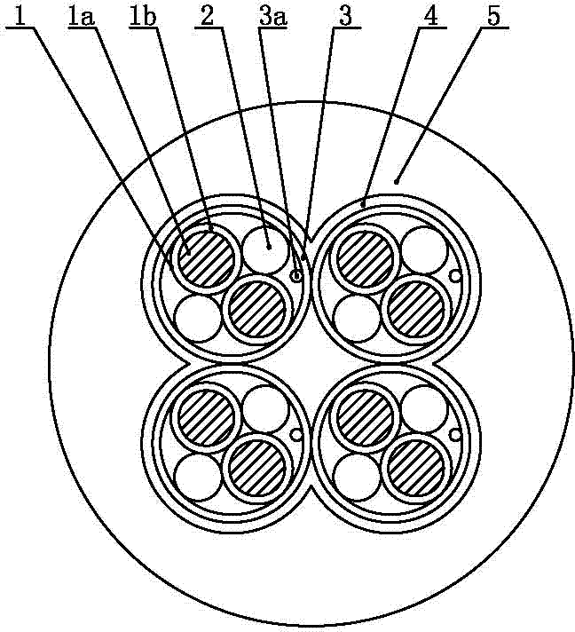 Salt corrosion and torsion resisting type shielding telecommunication cable used for ocean wind power and manufacturing method thereof