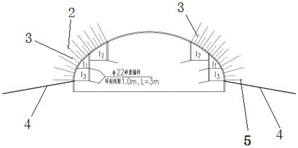 Underground dome excavation construction arrangement structure and excavation method