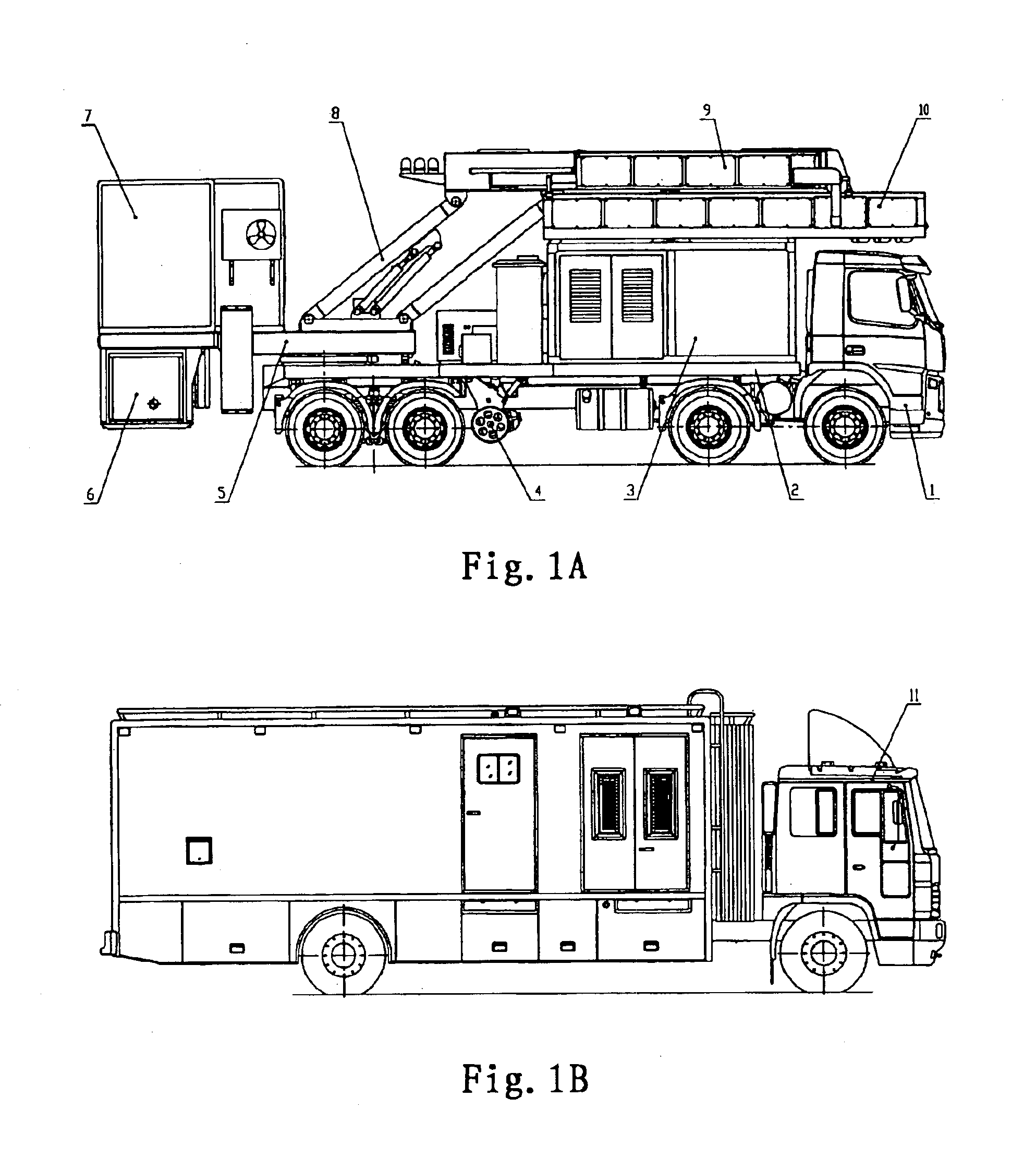 Vehicle-carried mobile container inspection apparatus