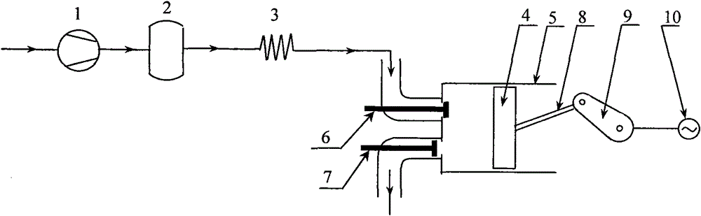 Solar constant pressure heating hot airflow engine generation system