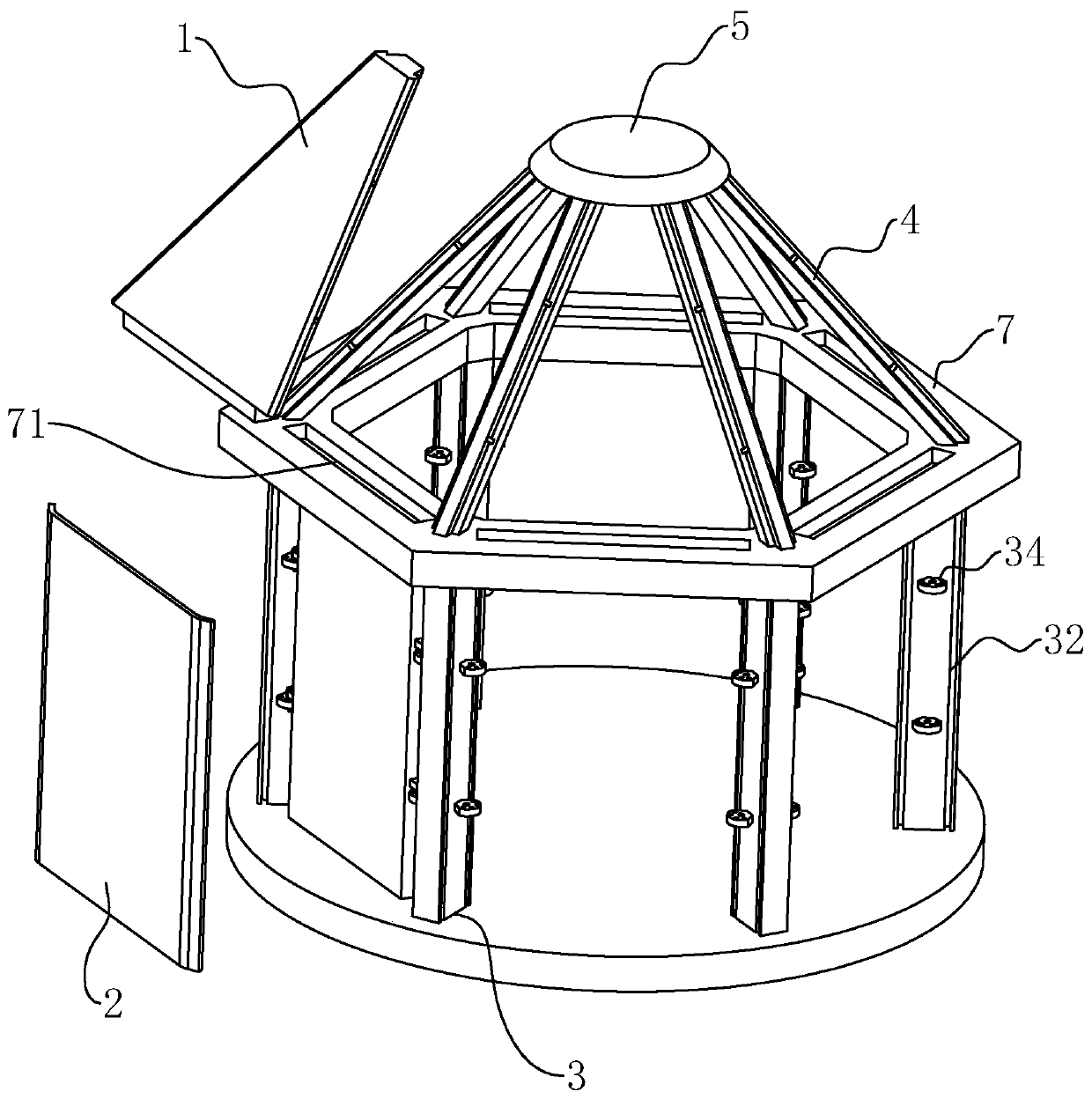 Heat-preservation and energy-saving fabricated house and assembling method thereof