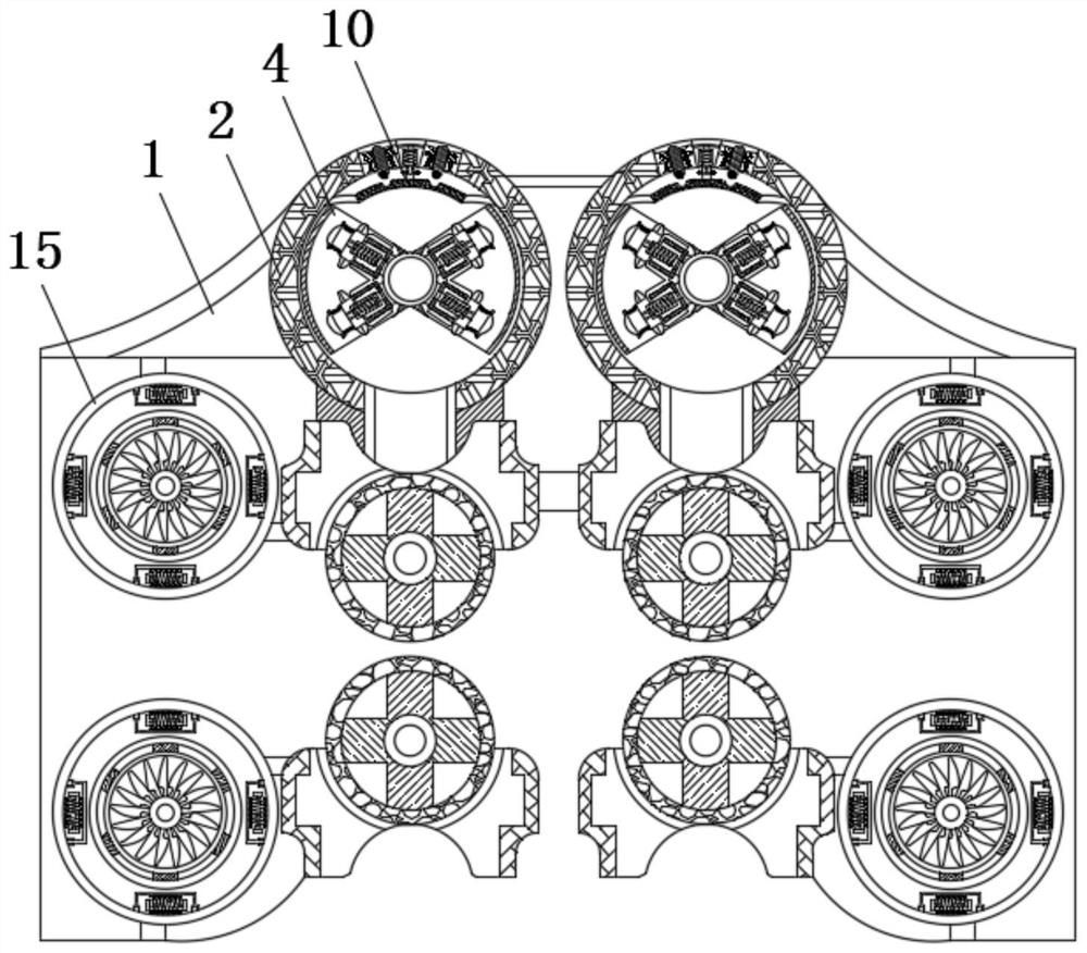 Environment-friendly textile coloring auxiliary equipment with equal-interval printing and dyeing effect