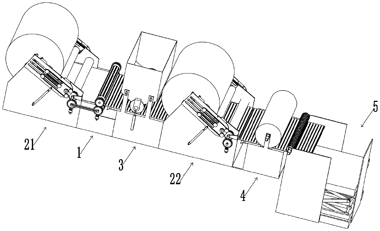 Novel corrugated paper processing device and process