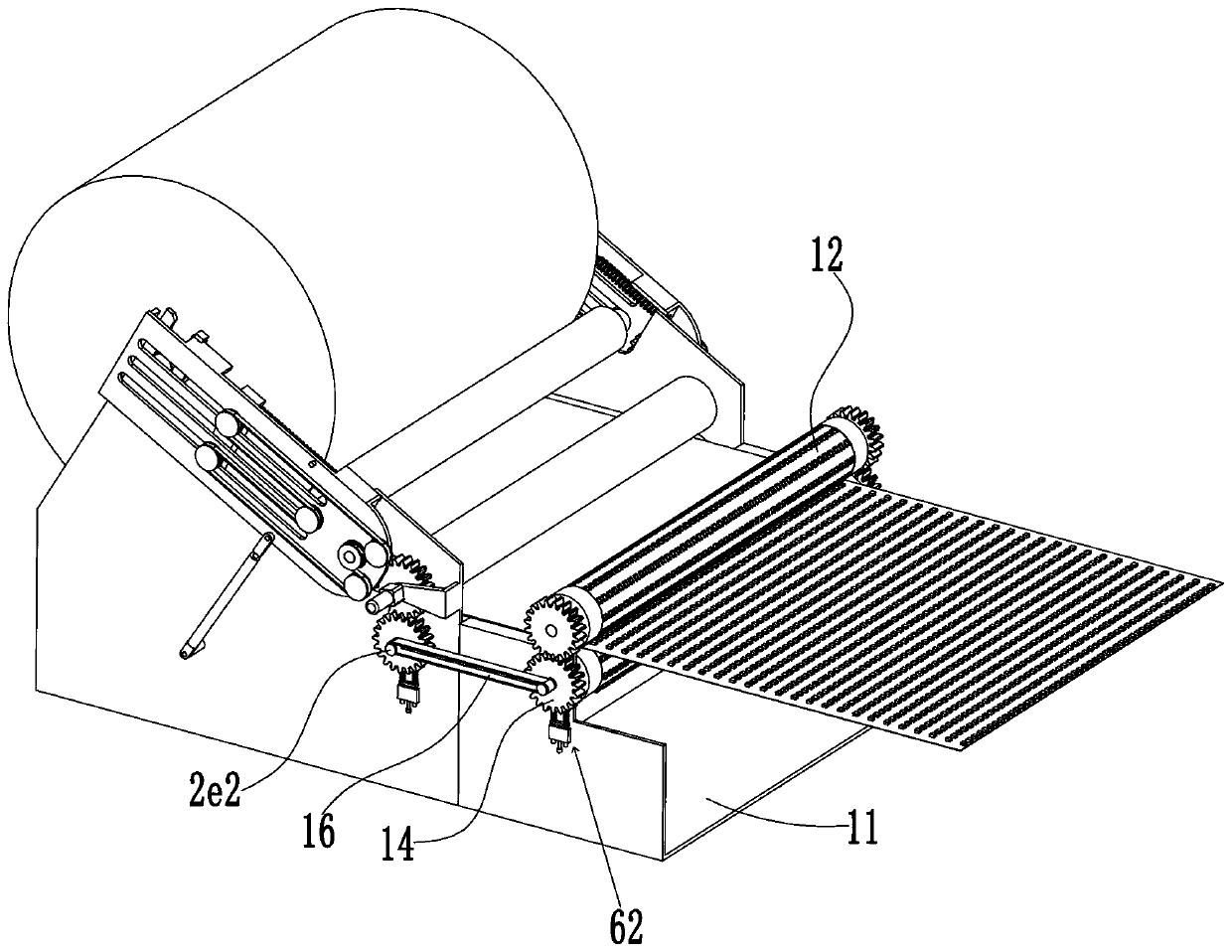 Novel corrugated paper processing device and process