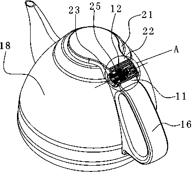 An electric kettle and its cover connecting device