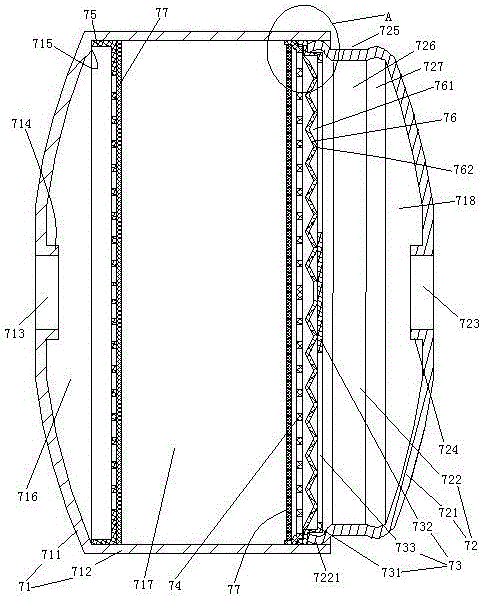 Cooling type oilless air compressor main body structure provided with piston for air inflow