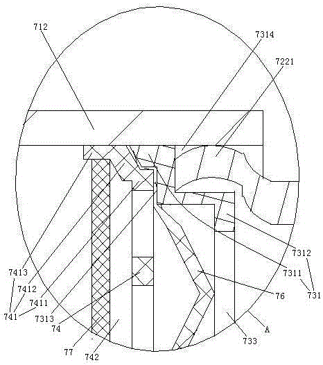 Cooling type oilless air compressor main body structure provided with piston for air inflow