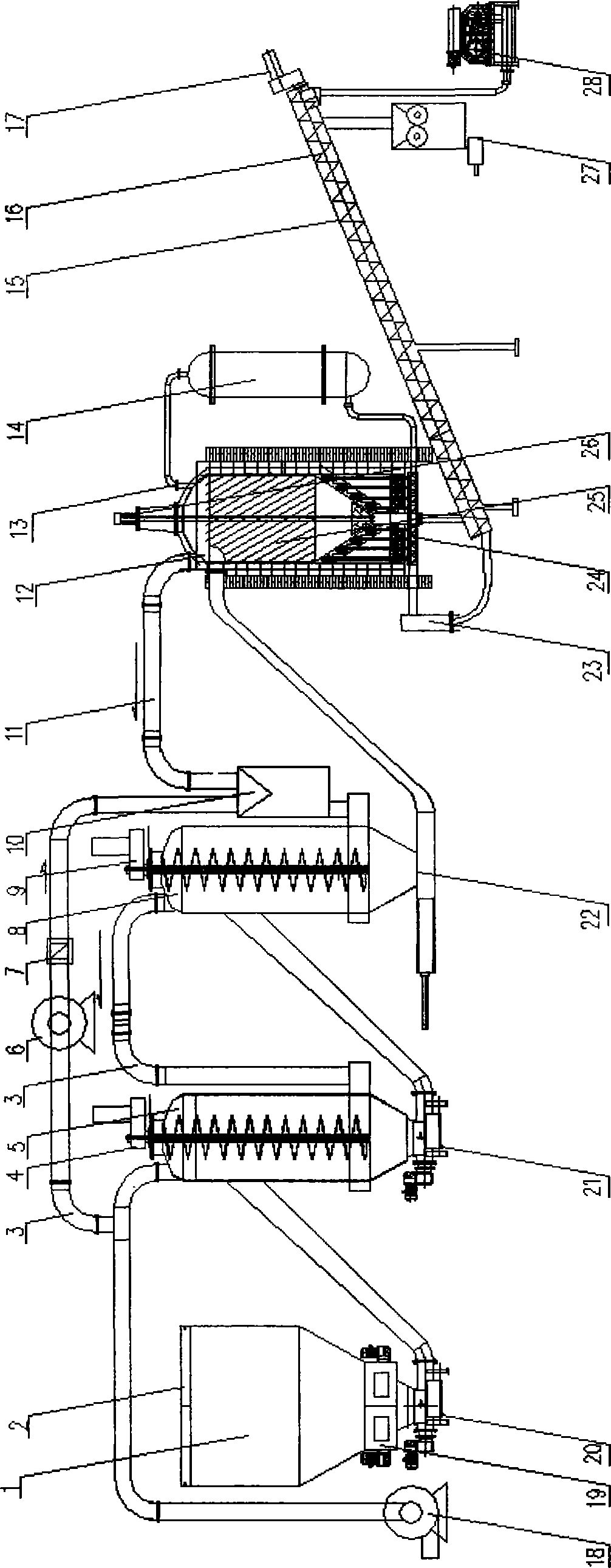 Continuous high-temperature oxygen-isolated carbonization process for treatment of municipal solid waste and apparatus used therein