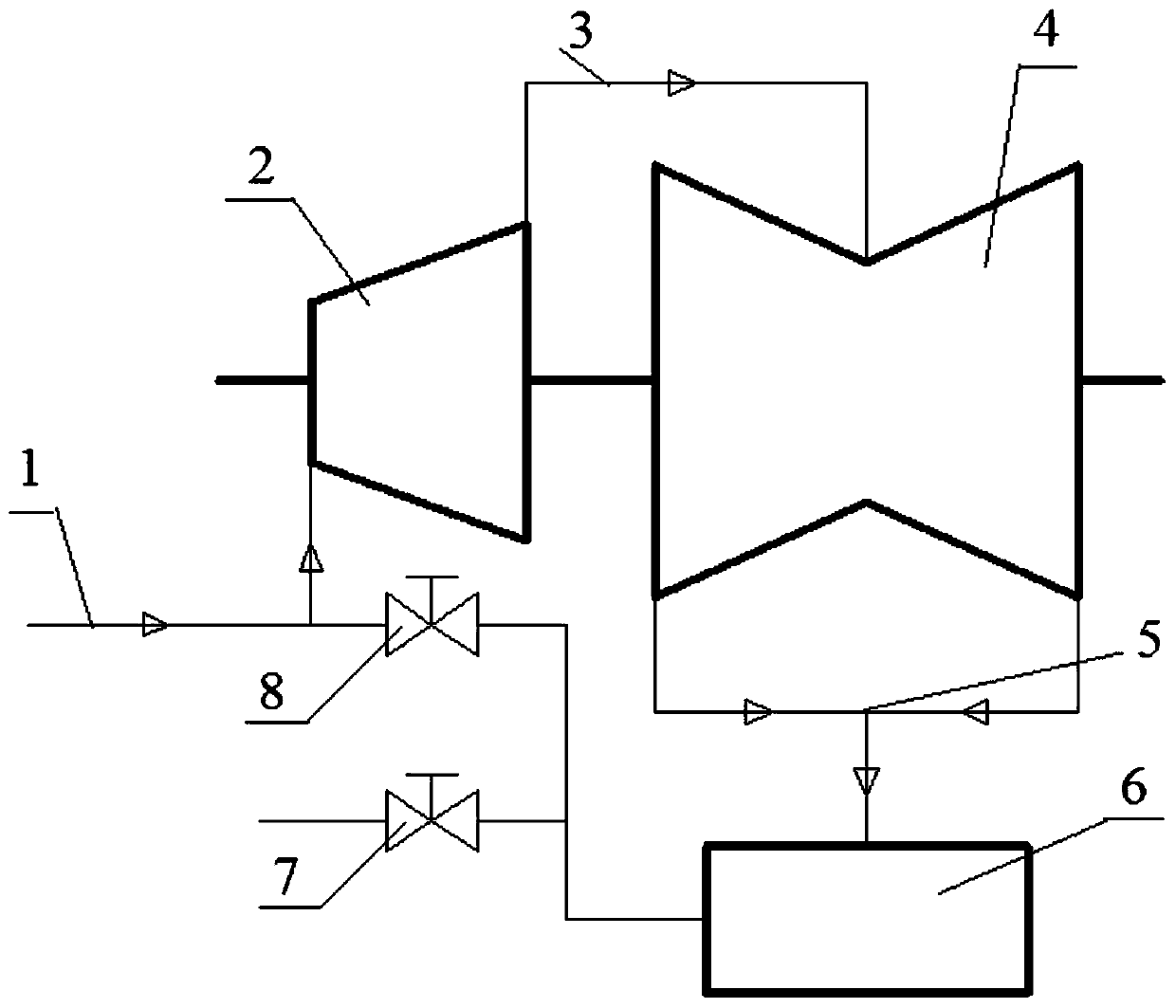 Test method for steam internal leakage quantity of low-pressure bypass valve of thermal generator set