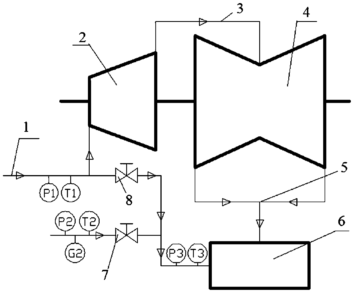 Test method for steam internal leakage quantity of low-pressure bypass valve of thermal generator set