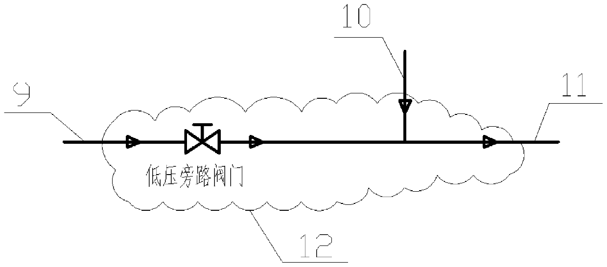 Test method for steam internal leakage quantity of low-pressure bypass valve of thermal generator set