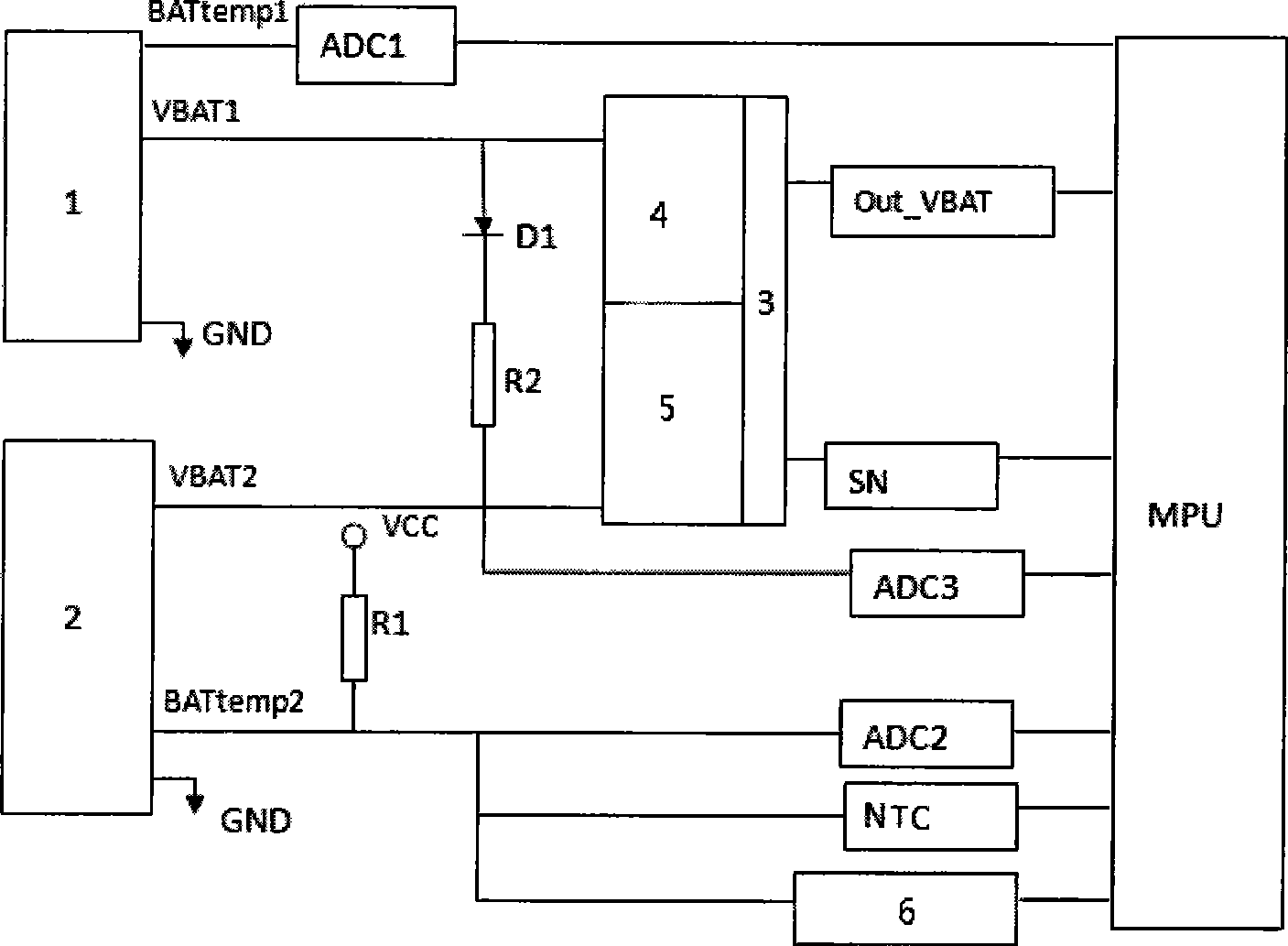 Intelligent extension power supply system for portable equipment