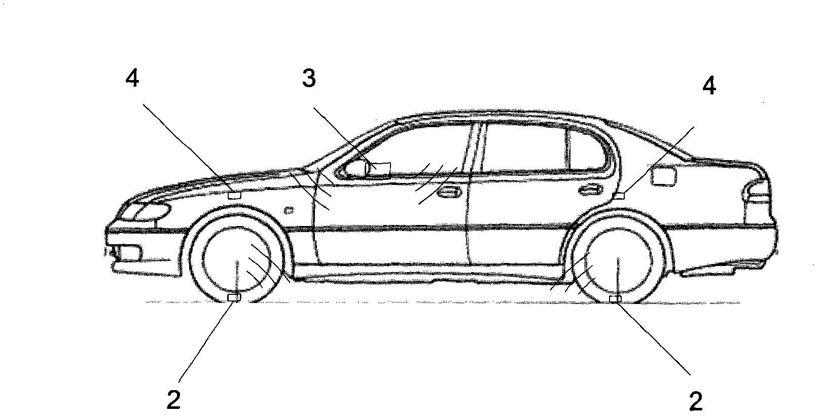 Safe state monitoring method of motor vehicle based on wheel load type intelligent sensing