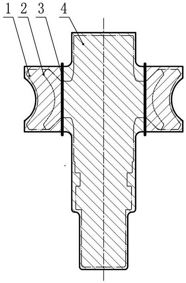 Composite roller of particle-reinforced hot-rolled seamless steel pipe tandem mill and preparing method thereof