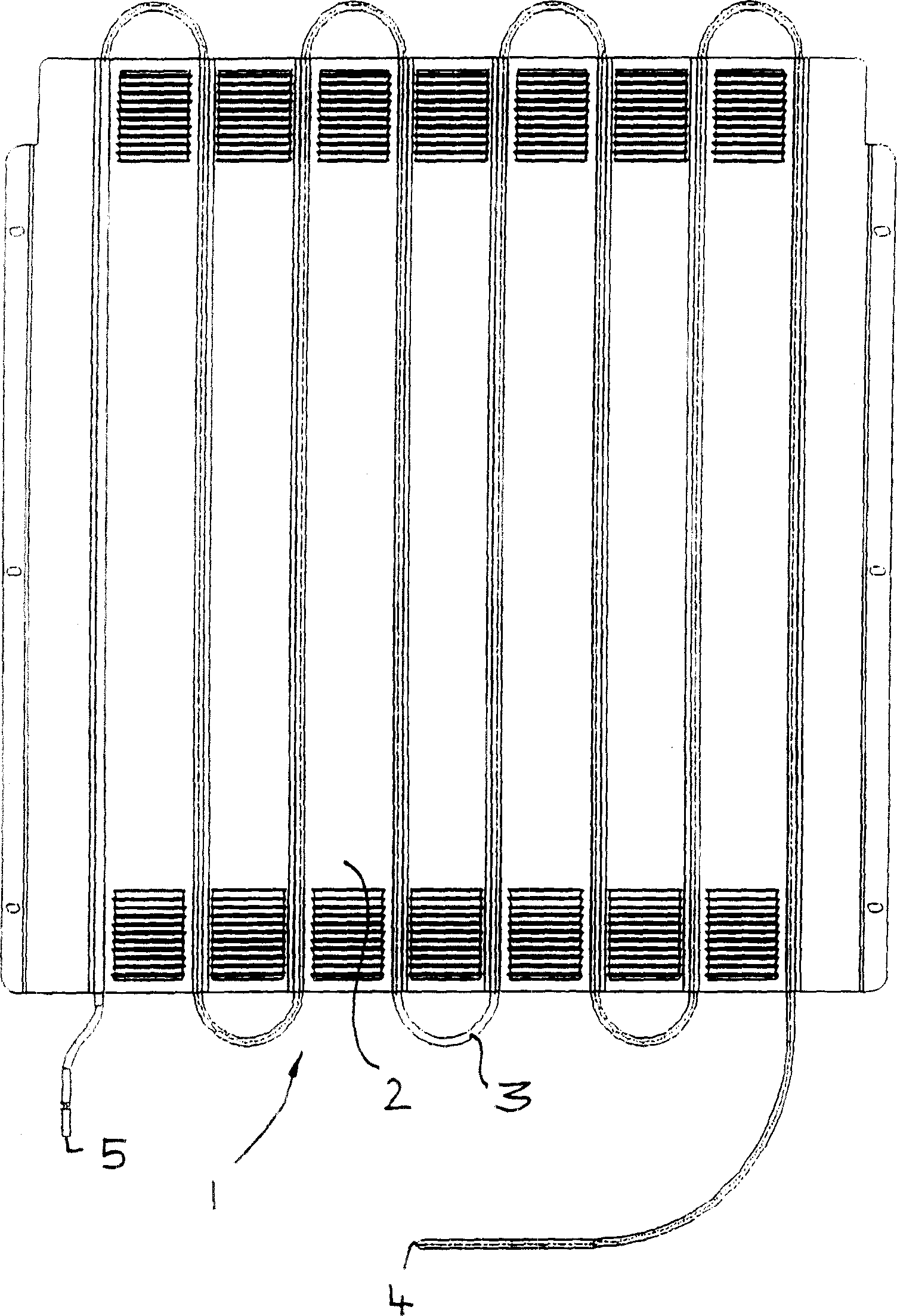 Tube plate condenser for refrigerators and/or freezers