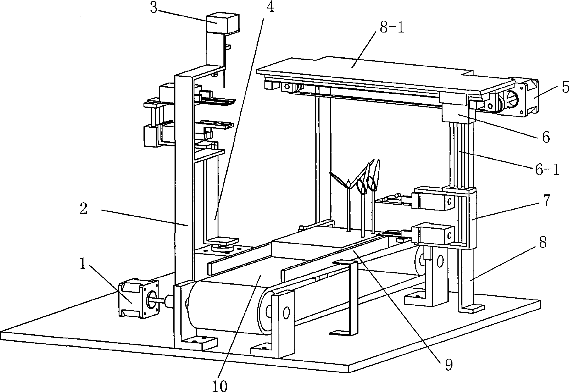 Tray automatic seedling-feeding device