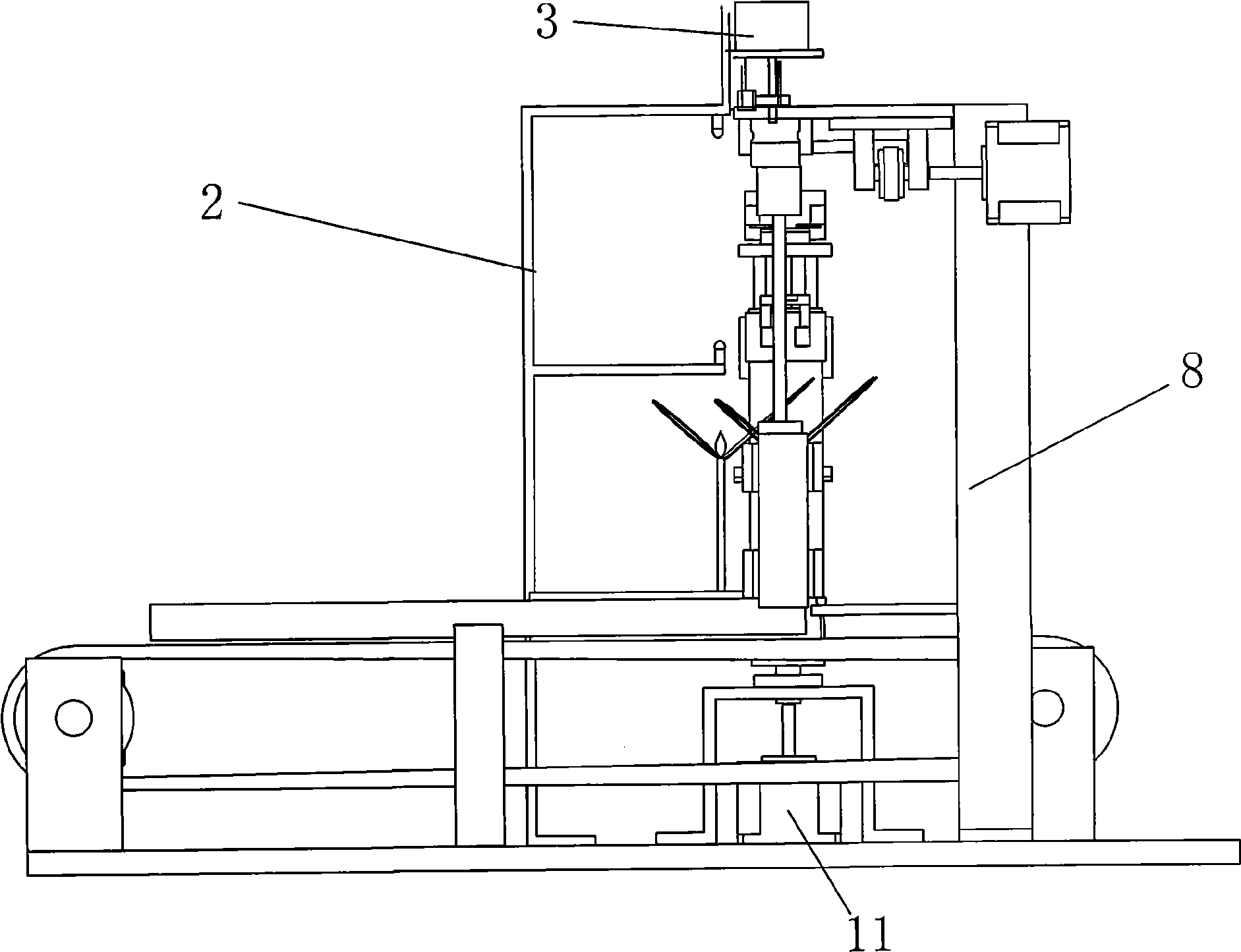 Tray automatic seedling-feeding device