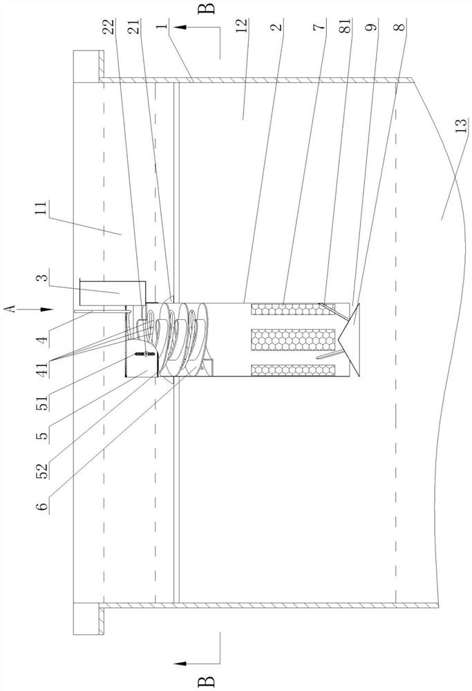 Feeding device for thickener and mounting method thereof