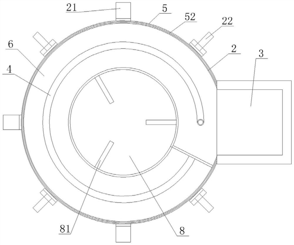 Feeding device for thickener and mounting method thereof