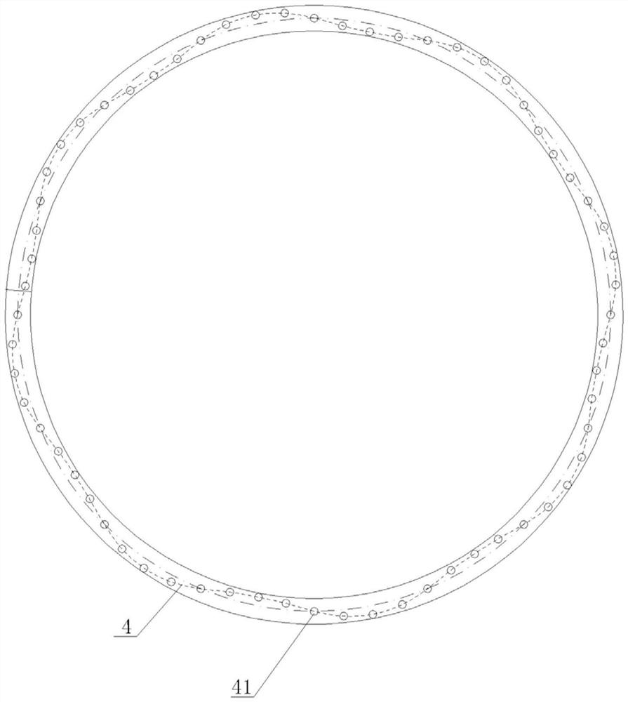 Feeding device for thickener and mounting method thereof