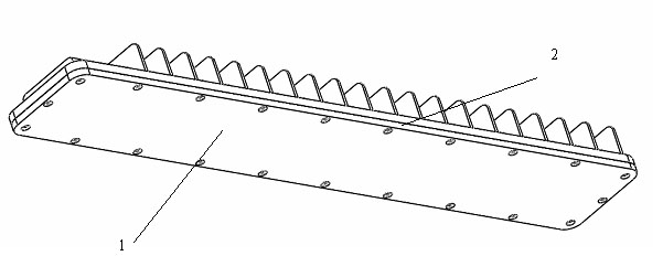 LED lamp module with light distribution on internal surface