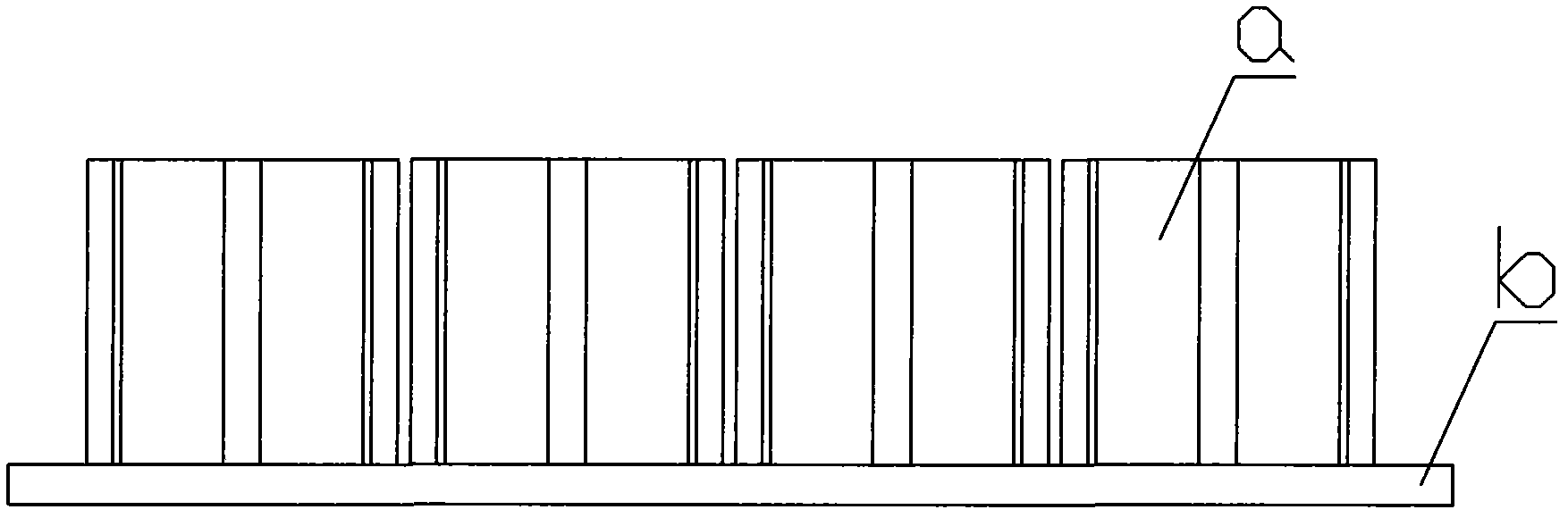 Semi-automatic production method of foam slurry core-filling building blocks