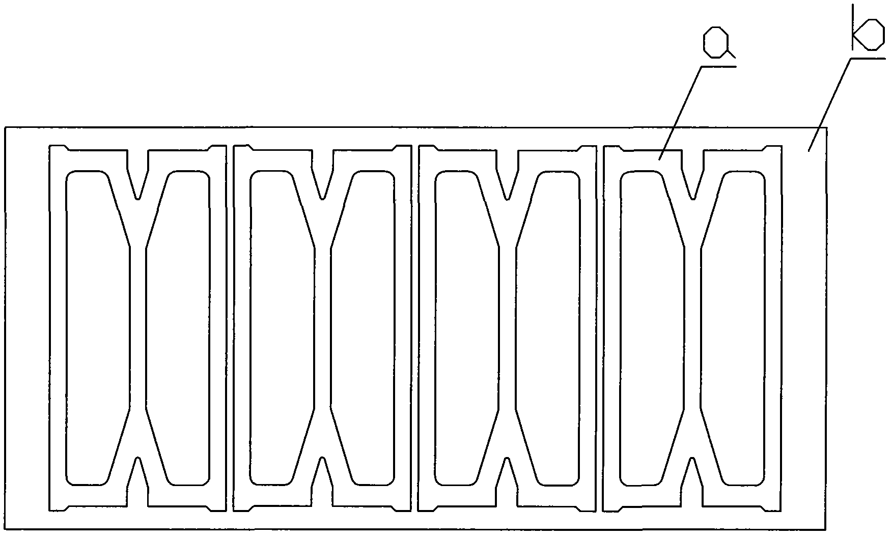 Semi-automatic production method of foam slurry core-filling building blocks