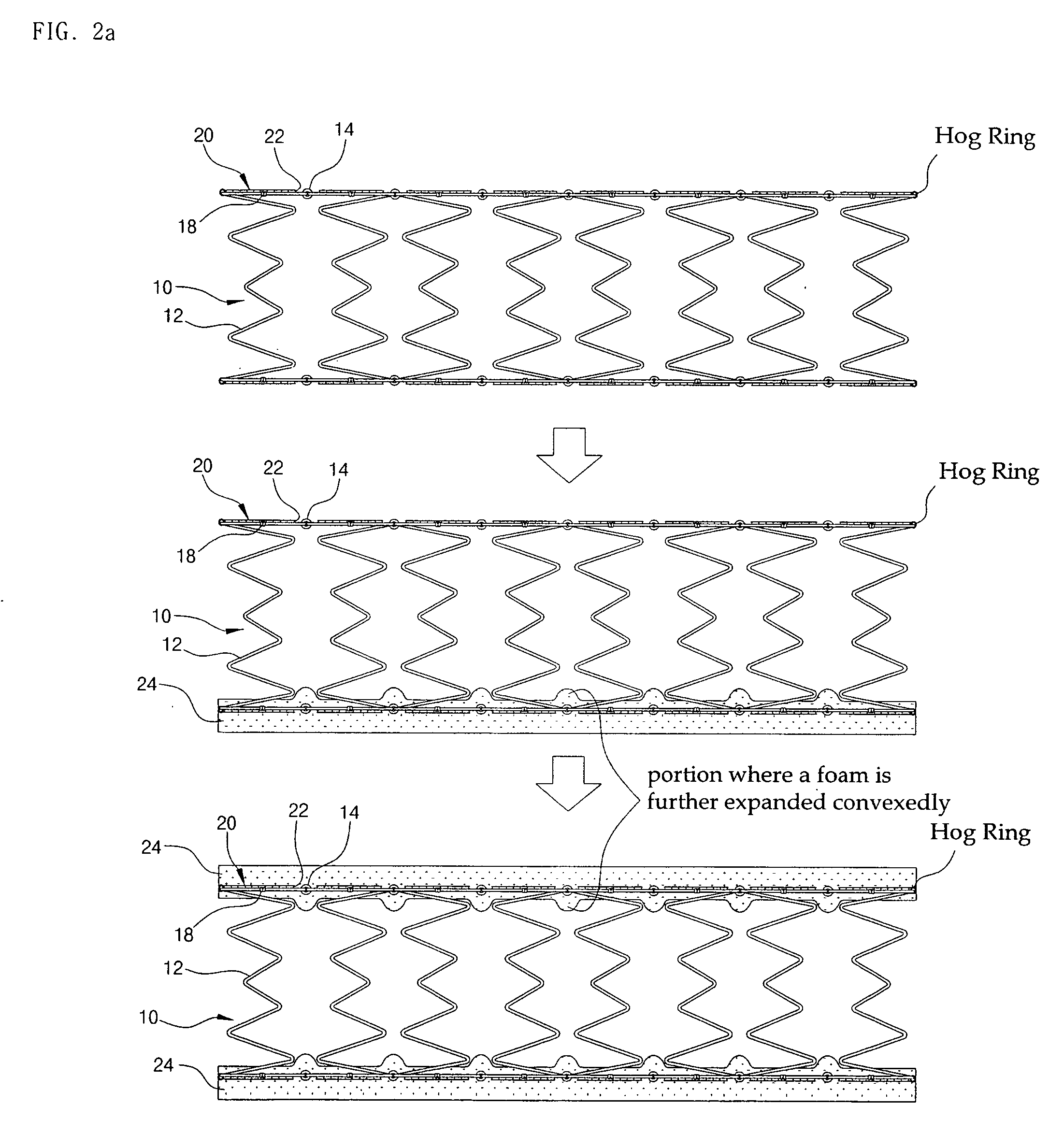 Bed mattress using permeable reinforcing member and foaming material, and method of manufacturing the same