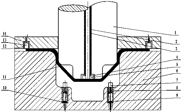 Electric field auxiliary deep drawing device for stepped part