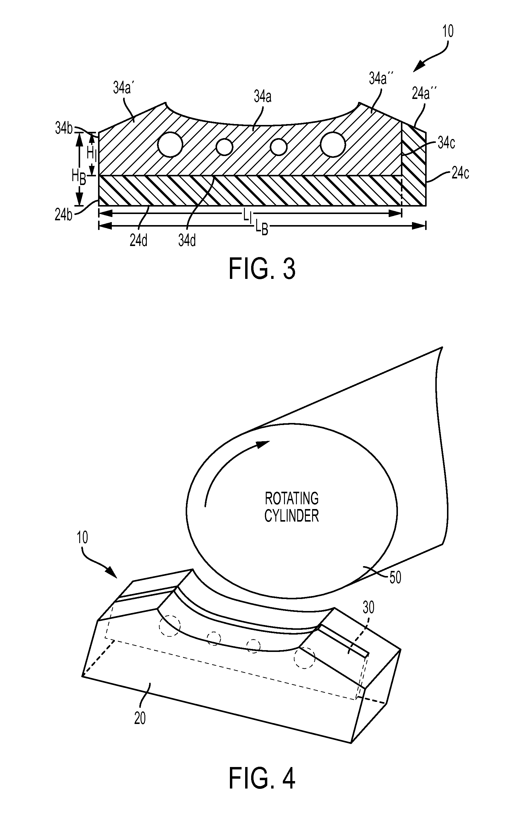 End seal with insert for chambered doctor blade assembly