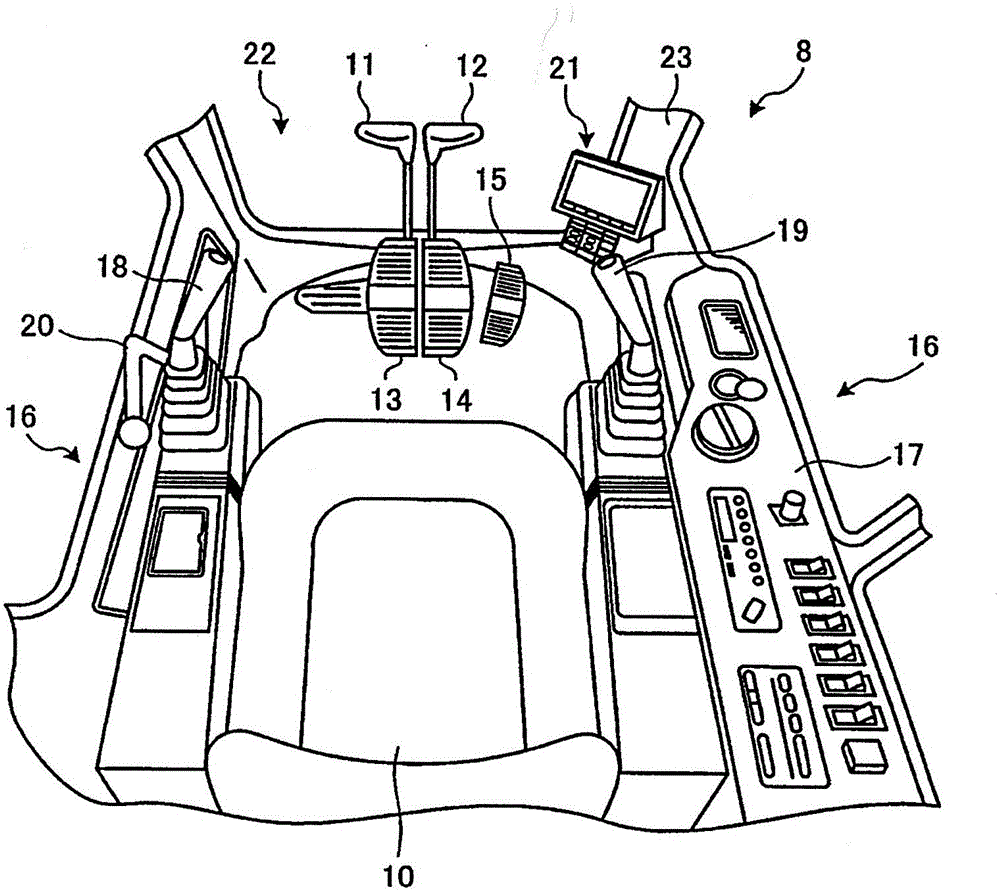 Display device for utility vehicle, and display method for same