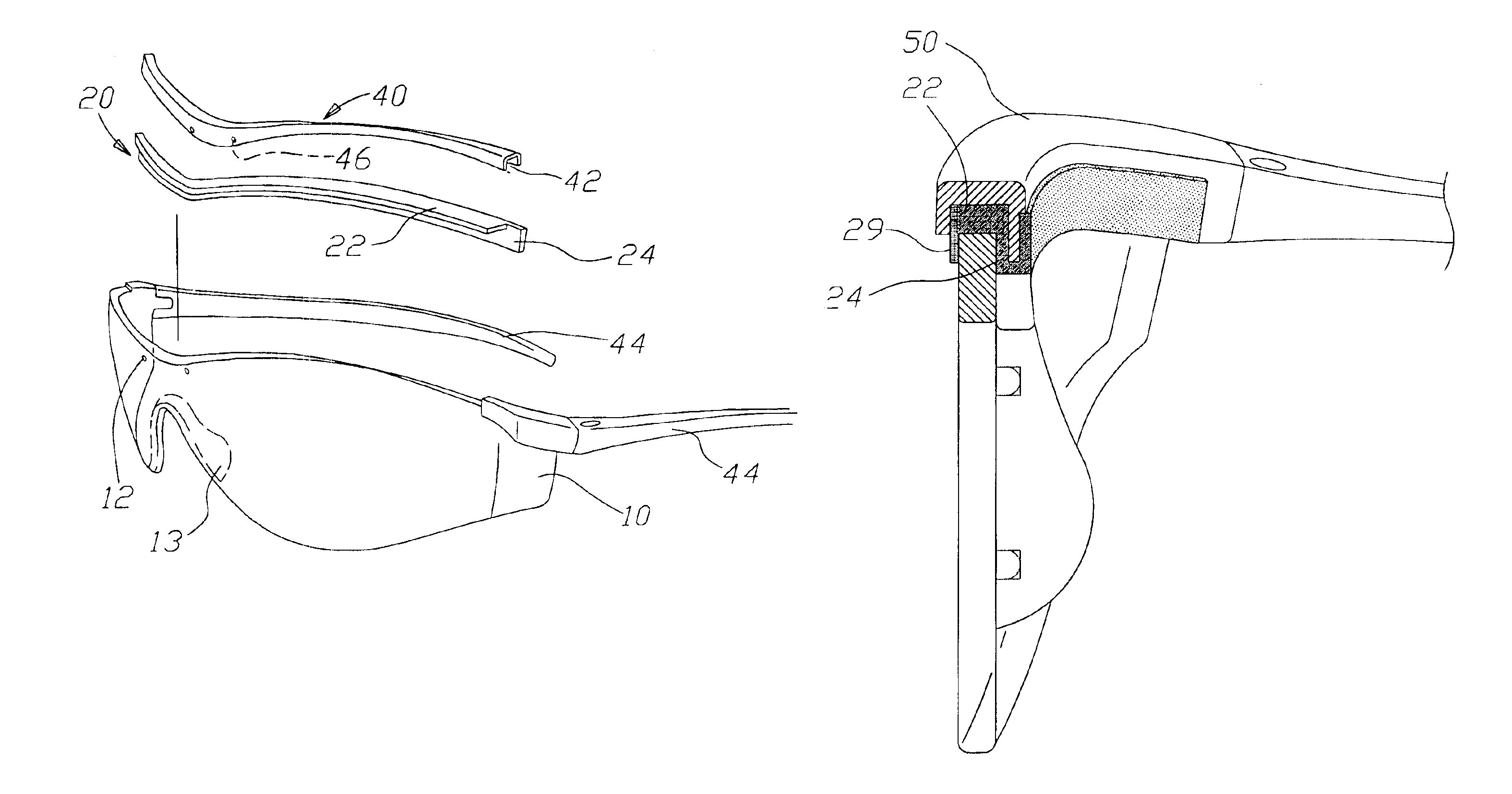 Soft pad structure of glasses