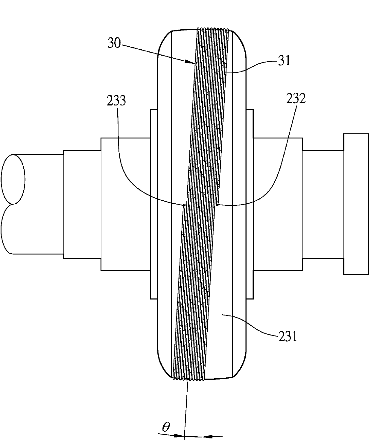 Tire of winding type steel wire girdle structure