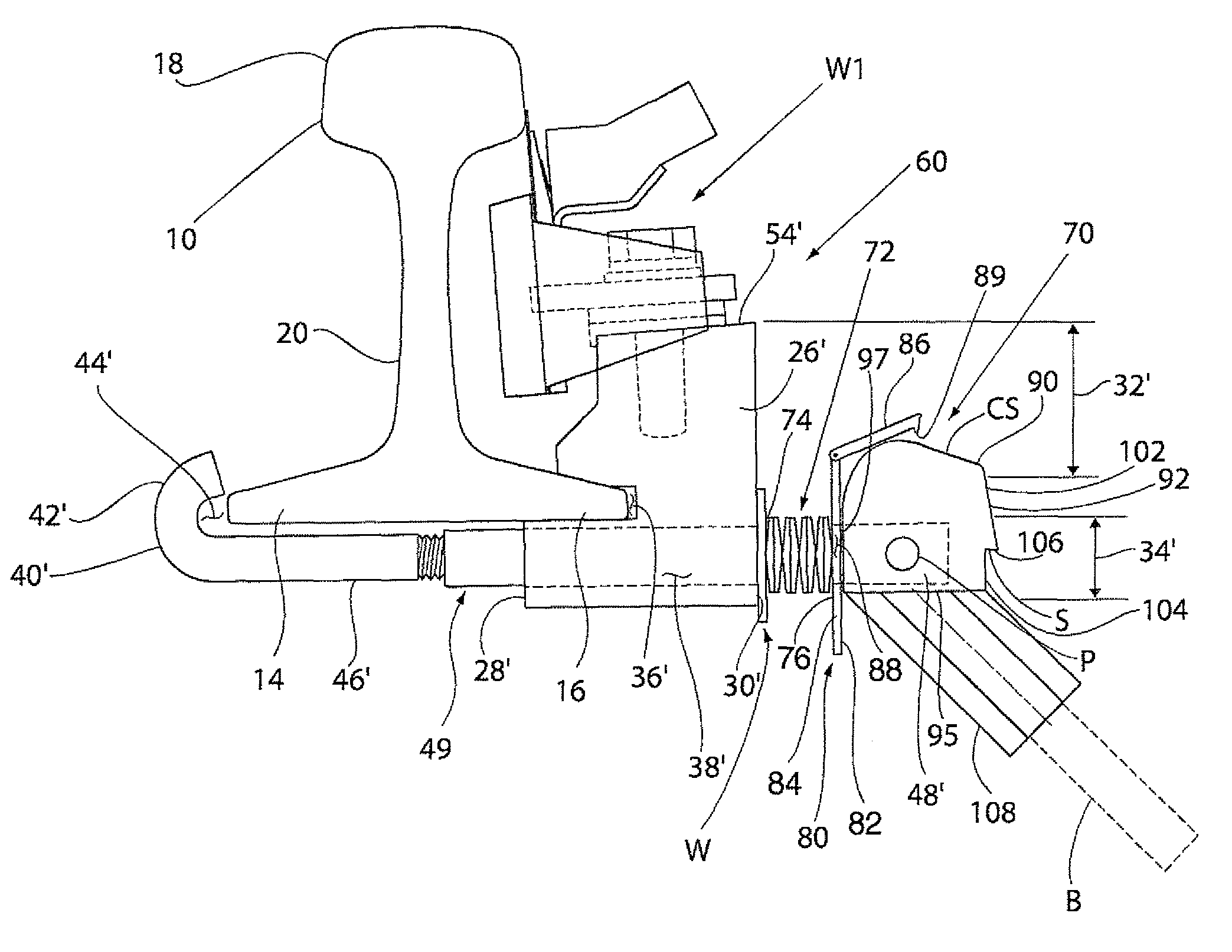 Wiping bar quick clamp