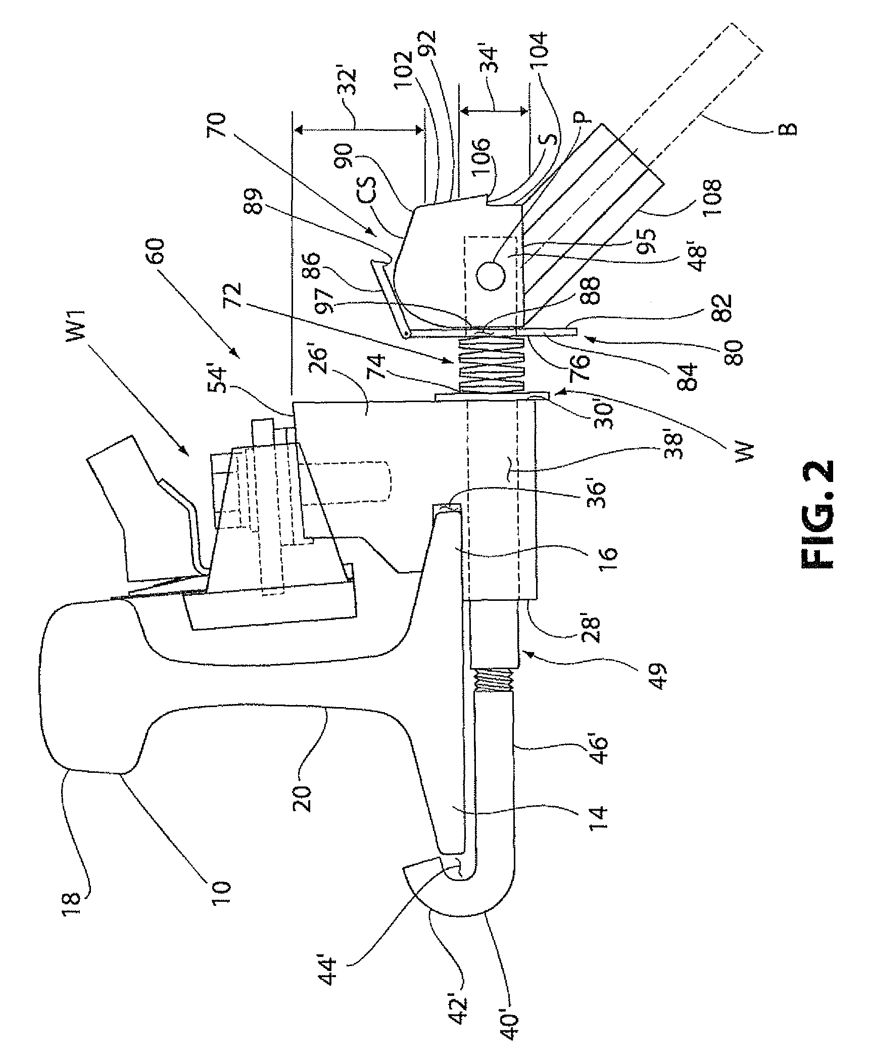 Wiping bar quick clamp