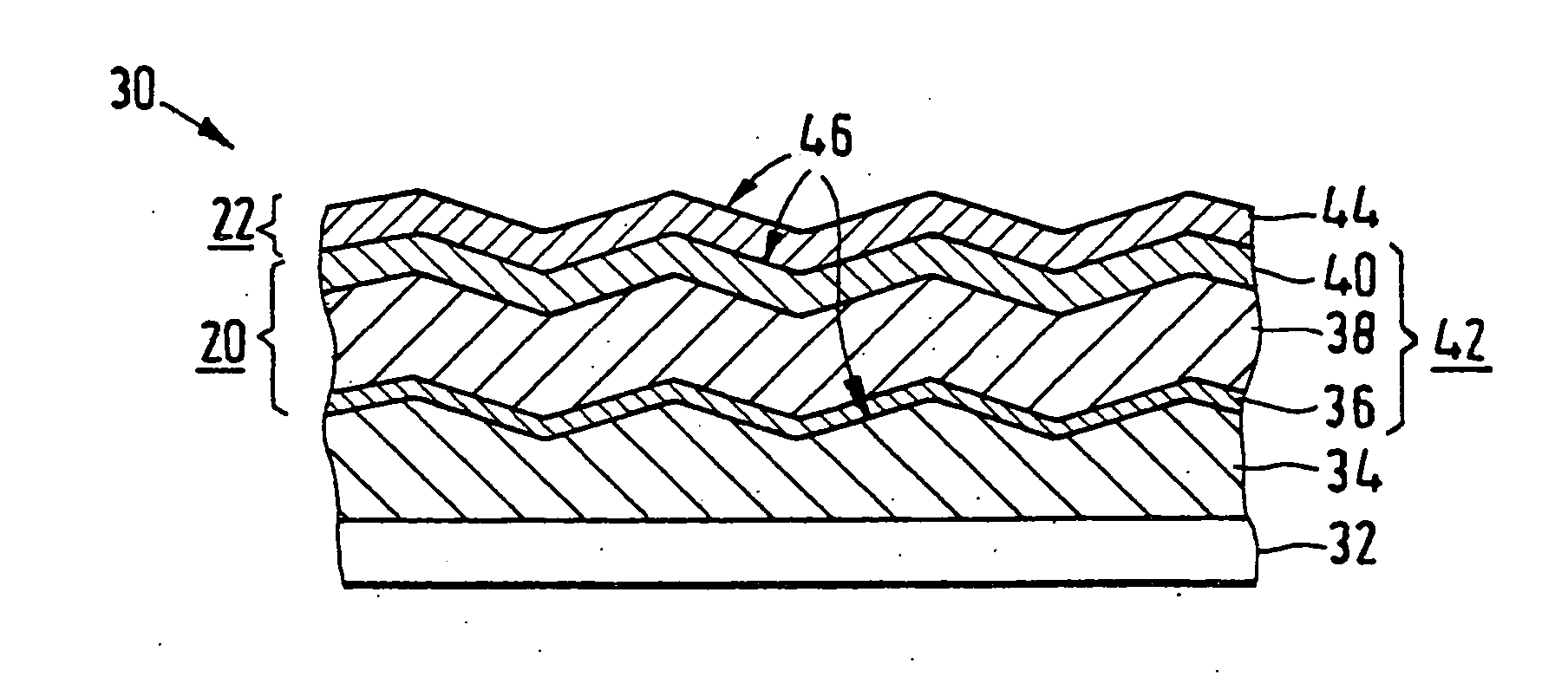 Areal security element and method for producing it